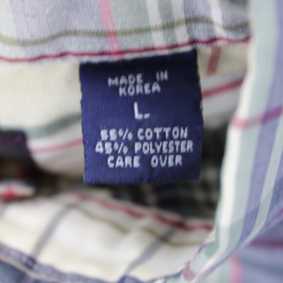 GANT Foxhunt Plaid Shirt Men’s Large Multicolor Short Sleeve Casual Preppy - Picture 4 of 7